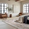 imagePhantoscope Hallway Runner Rug 2x6  Boho Washable NonSlip Kitchen Rug Runner UltraThin Vintage Distressed Accent Throw Rug for Entryway Laundry Bathroom Bedroom BlueGreyLight Brown