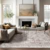 imagePhantoscope Hallway Runner Rug 2x6  Boho Washable NonSlip Kitchen Rug Runner UltraThin Vintage Distressed Accent Throw Rug for Entryway Laundry Bathroom Bedroom BlueGreyLight Brown