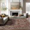 imagePhantoscope Hallway Runner Rug 2x6  Boho Washable NonSlip Kitchen Rug Runner UltraThin Vintage Distressed Accent Throw Rug for Entryway Laundry Bathroom Bedroom BlueGreyBrick RedBlack