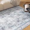 imagePhantoscope Hallway Runner Rug 2x6  Boho Washable NonSlip Kitchen Rug Runner UltraThin Vintage Distressed Accent Throw Rug for Entryway Laundry Bathroom Bedroom BlueGreyBlueGrey