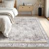 imagePhantoscope Hallway Runner Rug 2x6  Boho Washable NonSlip Kitchen Rug Runner UltraThin Vintage Distressed Accent Throw Rug for Entryway Laundry Bathroom Bedroom BlueGreyLight Brown