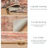 imagePhantoscope Hallway Runner Rug 2x6  Boho Washable NonSlip Kitchen Rug Runner UltraThin Vintage Distressed Accent Throw Rug for Entryway Laundry Bathroom Bedroom BlueGreyBrick RedBlack