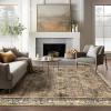 imagePhantoscope Hallway Runner Rug 2x6  Boho Washable NonSlip Kitchen Rug Runner UltraThin Vintage Distressed Accent Throw Rug for Entryway Laundry Bathroom Bedroom BlueGreyDark BrownOrange Spice