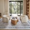 imagePhantoscope Vintage Collection Area Rug 6x9  Washable Rug Boho Rugs NonSlip for Living Room Bedroom Dining Room Dorm Indoor LowPile Carpet Distressed Accent Rug BlueWhiteLight GreyNeutral