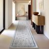 imagePhantoscope Vintage Collection Area Rug 6x9  Washable Rug Boho Rugs NonSlip for Living Room Bedroom Dining Room Dorm Indoor LowPile Carpet Distressed Accent Rug BlueWhiteLight GreyNeutral