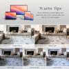 imagePhantoscope Vintage Collection Area Rug 6x9  Washable Rug Boho Rugs NonSlip for Living Room Bedroom Dining Room Dorm Indoor LowPile Carpet Distressed Accent Rug BlueWhiteBlueWhite