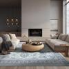 imagePhantoscope Vintage Collection Area Rug 6x9  Washable Rug Boho Rugs NonSlip for Living Room Bedroom Dining Room Dorm Indoor LowPile Carpet Distressed Accent Rug BlueWhiteBlueWhite