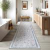 imagePhantoscope Vintage Collection Area Rug 6x9  Washable Rug Boho Rugs NonSlip for Living Room Bedroom Dining Room Dorm Indoor LowPile Carpet Distressed Accent Rug BlueWhiteLight GreyNeutral