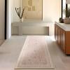 imagePhantoscope Vintage Collection Area Rug 6x9  Washable Rug Boho Rugs NonSlip for Living Room Bedroom Dining Room Dorm Indoor LowPile Carpet Distressed Accent Rug BlueWhiteSoft Pink  Beige