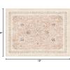 imagePhantoscope Vintage Collection Area Rug 6x9  Washable Rug Boho Rugs NonSlip for Living Room Bedroom Dining Room Dorm Indoor LowPile Carpet Distressed Accent Rug BlueWhiteSoft Pink  Beige