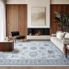 imagePhantoscope Vintage Collection Area Rug 6x9  Washable Rug Boho Rugs NonSlip for Living Room Bedroom Dining Room Dorm Indoor LowPile Carpet Distressed Accent Rug BlueWhiteBlueWhite