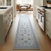 imagePhantoscope Vintage Collection Area Rug 6x9  Washable Rug Boho Rugs NonSlip for Living Room Bedroom Dining Room Dorm Indoor LowPile Carpet Distressed Accent Rug BlueWhiteBlueWhite