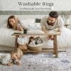 imagePhantoscope Vintage Collection Area Rug 6x9  Washable Rug Boho Rugs NonSlip for Living Room Bedroom Dining Room Dorm Indoor LowPile Carpet Distressed Accent Rug BlueWhiteLight GreyNeutral