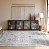 imagePhantoscope Vintage Collection Area Rug 6x9  Washable Rug Boho Rugs NonSlip for Living Room Bedroom Dining Room Dorm Indoor LowPile Carpet Distressed Accent Rug BlueWhiteLight GreyNeutral