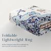 imagePhantoscope Vintage Collection Area Rug 6x9Washable Rug Boho RetroPatterned Rugs NonSlip for Living Room BedroomDining RoomDormIndoor LowPile Carpet Distressed Accent RugBlueOrangeCreamBlueOrangeCream