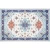 imagePhantoscope Vintage Collection Area Rug 6x9Washable Rug Boho RetroPatterned Rugs NonSlip for Living Room BedroomDining RoomDormIndoor LowPile Carpet Distressed Accent RugBlueOrangeCreamBlueOrangeCream