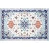 imagePhantoscope Vintage Collection Area Rug 6x9Washable Rug Boho RetroPatterned Rugs NonSlip for Living Room BedroomDining RoomDormIndoor LowPile Carpet Distressed Accent RugBlueOrangeCreamBlueOrangeCream