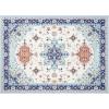 imagePhantoscope Vintage Collection Area Rug 6x9Washable Rug Boho RetroPatterned Rugs NonSlip for Living Room BedroomDining RoomDormIndoor LowPile Carpet Distressed Accent RugBlueOrangeCreamBlueOrangeCream