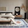 imagePhantoscope Vintage Collection Area Rug 6x9Washable Rug Boho RetroPatterned Rugs NonSlip for Living Room BedroomDining RoomDormIndoor LowPile Carpet Distressed Accent RugBlueOrangeCreamBlueOrangeCream