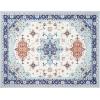 imagePhantoscope Vintage Collection Area Rug 6x9Washable Rug Boho RetroPatterned Rugs NonSlip for Living Room BedroomDining RoomDormIndoor LowPile Carpet Distressed Accent RugBlueOrangeCreamBlueOrangeCream
