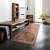 imagePhantoscope Hallway Runner Rug 2x6  Boho Washable NonSlip Kitchen Rug Runner UltraThin Vintage Distressed Accent Throw Rug for Entryway Laundry Bathroom Bedroom BlueGreyBrick RedBlack