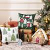 imagePhantoscope Gingerbread Series House Merry Christmas Throw Pillow Plush Faux Rabbit Fur Roof Embroidered Teddy Sherpa Gingerbread House With Color Light Xmas Decorative Shaped Pillow Beige 12x13 inBeige