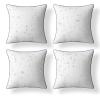 imagePhantoscope Outdoor Pillow Inserts Waterproof  Pack of 2 18x18 Inch Soft WaterResistant Striped Throw Pillow Inserts with Piping Decorative Square Cushion Form Stuffer for Patio Furniture GardenWhite