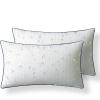 imagePhantoscope Outdoor Pillow Inserts Waterproof  Pack of 2 18x18 Inch Soft WaterResistant Striped Throw Pillow Inserts with Piping Decorative Square Cushion Form Stuffer for Patio Furniture GardenWhite