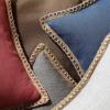 imagePhantoscope Pack of 2 Farmhouse Decorative Throw Decorative Pillow Cover Burlap Linen Trimmed Tailored Edges Sage Green 18 x 18 inches 45 x 45 cmGray