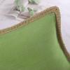 imagePhantoscope Pack of 2 Farmhouse Decorative Throw Decorative Pillow Cover Burlap Linen Trimmed Tailored Edges Sage Green 18 x 18 inches 45 x 45 cmGreen