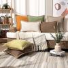 imagePhantoscope Pack of 2 Farmhouse Decorative Throw Decorative Pillow Cover Burlap Linen Trimmed Tailored Edges Sage Green 18 x 18 inches 45 x 45 cmGreen