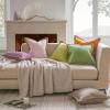 imagePhantoscope Pack of 2 Farmhouse Decorative Throw Decorative Pillow Cover Burlap Linen Trimmed Tailored Edges Sage Green 18 x 18 inches 45 x 45 cmGreen