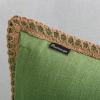 imagePhantoscope Pack of 2 Farmhouse Decorative Throw Decorative Pillow Cover Burlap Linen Trimmed Tailored Edges Sage Green 18 x 18 inches 45 x 45 cmGreen