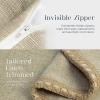 imagePhantoscope Pack of 2 Farmhouse Decorative Throw Decorative Pillow Cover Burlap Linen Trimmed Tailored Edges Sage Green 18 x 18 inches 45 x 45 cmOatmeal