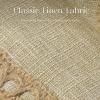 imagePhantoscope Pack of 2 Farmhouse Decorative Throw Decorative Pillow Cover Burlap Linen Trimmed Tailored Edges Sage Green 18 x 18 inches 45 x 45 cmOatmeal