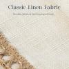 imagePhantoscope Pack of 2 Farmhouse Decorative Throw Decorative Pillow Cover Burlap Linen Trimmed Tailored Edges Sage Green 18 x 18 inches 45 x 45 cmOff White