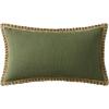 imagePhantoscope Pack of 2 Farmhouse Decorative Throw Decorative Pillow Cover Burlap Linen Trimmed Tailored Edges Sage Green 18 x 18 inches 45 x 45 cmOlive Green