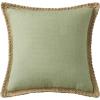 imagePhantoscope Pack of 2 Farmhouse Decorative Throw Decorative Pillow Cover Burlap Linen Trimmed Tailored Edges Sage Green 18 x 18 inches 45 x 45 cmSage Green