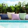 imagePhantoscope Pack of 2 Outdoor Waterproof Throw Pillow Covers with Contrast Piping Decorative Square Cushion Case Patio Pillows for Couch Tent Sunbrella Sage Green 18x18 inchesLavender Purple