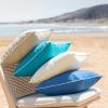 imagePhantoscope Pack of 2 Outdoor Waterproof Throw Pillow Covers with Contrast Piping Decorative Square Cushion Case Patio Pillows for Couch Tent Sunbrella Sage Green 18x18 inchesTeal Blue