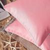 imagePhantoscope Pack of 2 Outdoor Waterproof Throw Pillow Covers with Contrast Piping Decorative Square Cushion Case Patio Pillows for Couch Tent Sunbrella Sage Green 18x18 inchesPink