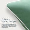 imagePhantoscope Pack of 2 Outdoor Waterproof Throw Pillow Covers with Contrast Piping Decorative Square Cushion Case Patio Pillows for Couch Tent Sunbrella Sage Green 18x18 inchesPine Green
