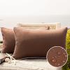 imagePhantoscope Pack of 2 Outdoor Waterproof Throw Pillow Covers with Contrast Piping Decorative Square Cushion Case Patio Pillows for Couch Tent Sunbrella Sage Green 18x18 inchesBrown