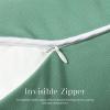 imagePhantoscope Pack of 2 Outdoor Waterproof Throw Pillow Covers with Contrast Piping Decorative Square Cushion Case Patio Pillows for Couch Tent Sunbrella Sage Green 18x18 inchesPine Green