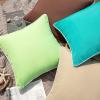 imagePhantoscope Pack of 2 Outdoor Waterproof Throw Pillow Covers with Contrast Piping Decorative Square Cushion Case Patio Pillows for Couch Tent Sunbrella Sage Green 18x18 inchesBrown