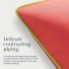imagePhantoscope Pack of 2 Outdoor Waterproof Throw Pillow Covers with Contrast Piping Decorative Square Cushion Case Patio Pillows for Couch Tent Sunbrella Sage Green 18x18 inchesRose Pink