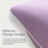 imagePhantoscope Pack of 2 Outdoor Waterproof Throw Pillow Covers with Contrast Piping Decorative Square Cushion Case Patio Pillows for Couch Tent Sunbrella Sage Green 18x18 inchesLavender Purple