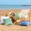 imagePhantoscope Pack of 2 Outdoor Waterproof Throw Pillow Covers with Contrast Piping Decorative Square Cushion Case Patio Pillows for Couch Tent Sunbrella Sage Green 18x18 inchesPine Green