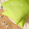 imagePhantoscope Pack of 2 Outdoor Waterproof Throw Pillow Covers with Contrast Piping Decorative Square Cushion Case Patio Pillows for Couch Tent Sunbrella Sage Green 18x18 inchesLime Green