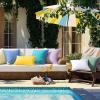 imagePhantoscope Pack of 2 Outdoor Waterproof Throw Pillow Covers with Contrast Piping Decorative Square Cushion Case Patio Pillows for Couch Tent Sunbrella Sage Green 18x18 inchesFoggy Blue